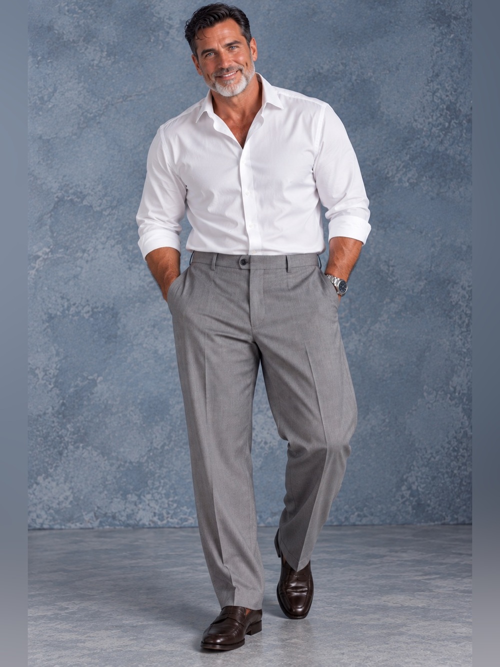 Lauren Ralph Lauren Men's Gray Wool Blend Dress Pants Size 36